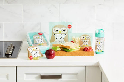 3 Sprouts Reusable Sandwich Bag - 2pk (Owl)