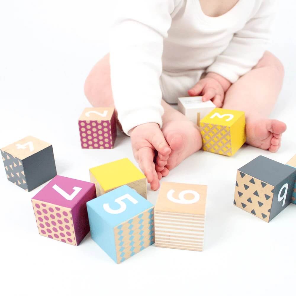 Bigjigs Simply Scandi Wooden Number Blocks