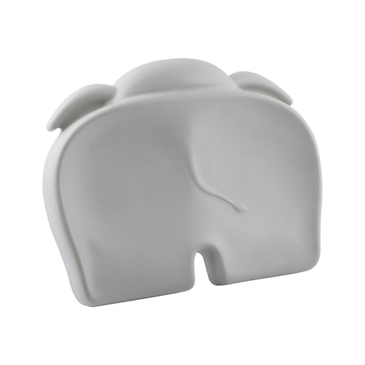 Bumbo Elipad in cool grey colour, elephant-shaped foam cushion for comfortable child seating or kneeling support.