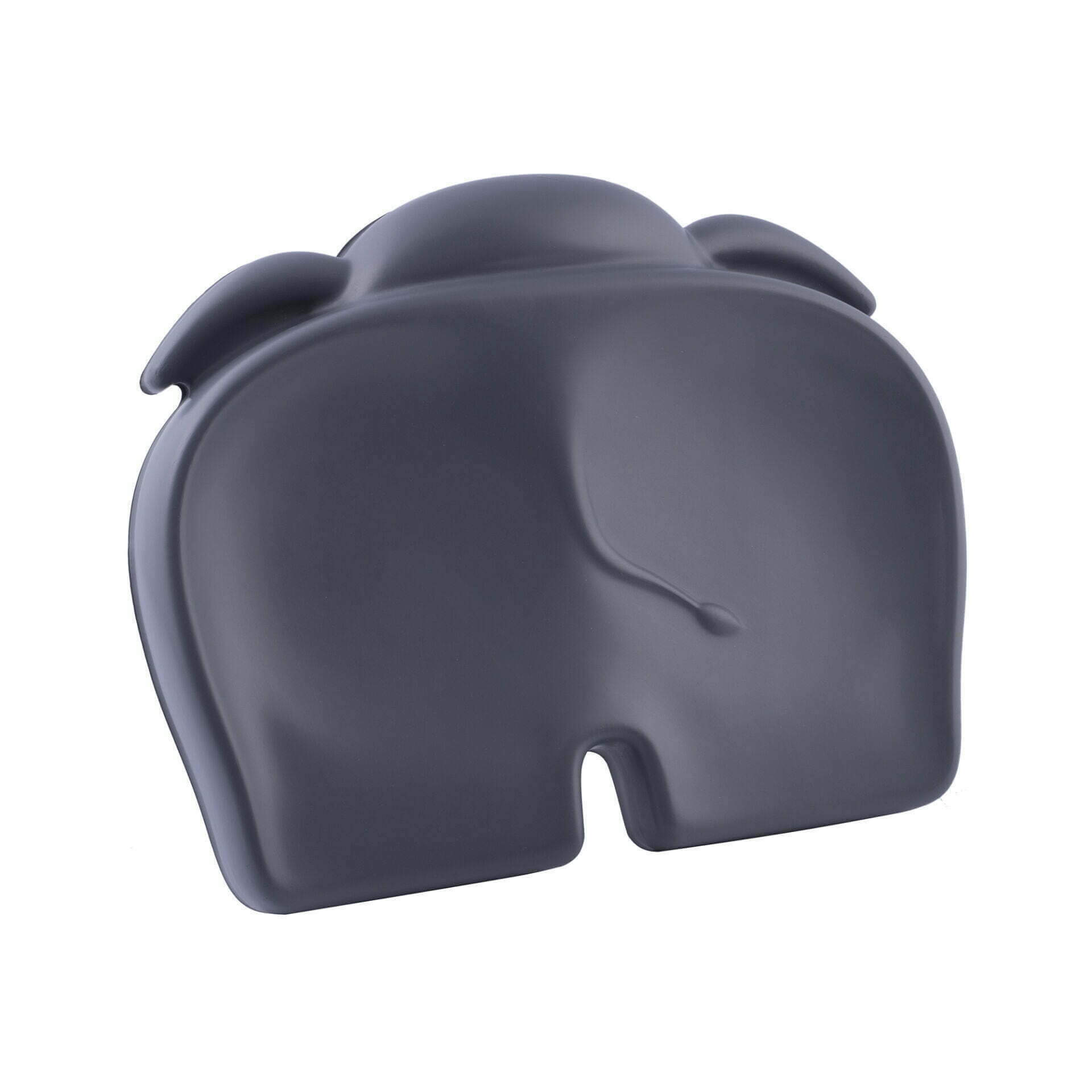 Bumbo Elipad in slate grey colour, elephant-shaped foam cushion for comfortable child seating or kneeling support.