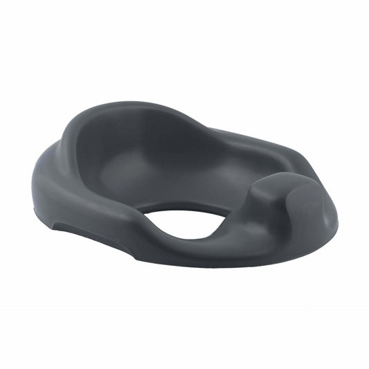 Bumbo toilet trainer in slate grey, designed with a contoured seat for comfort and stability, ideal for easy toilet training.