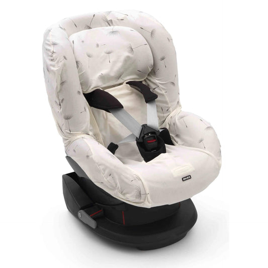 Dooky universal car seat cover fits most Group 1 seats. Compatible with nearly all brands and models with 5-point belts, with or without a separate headrest.