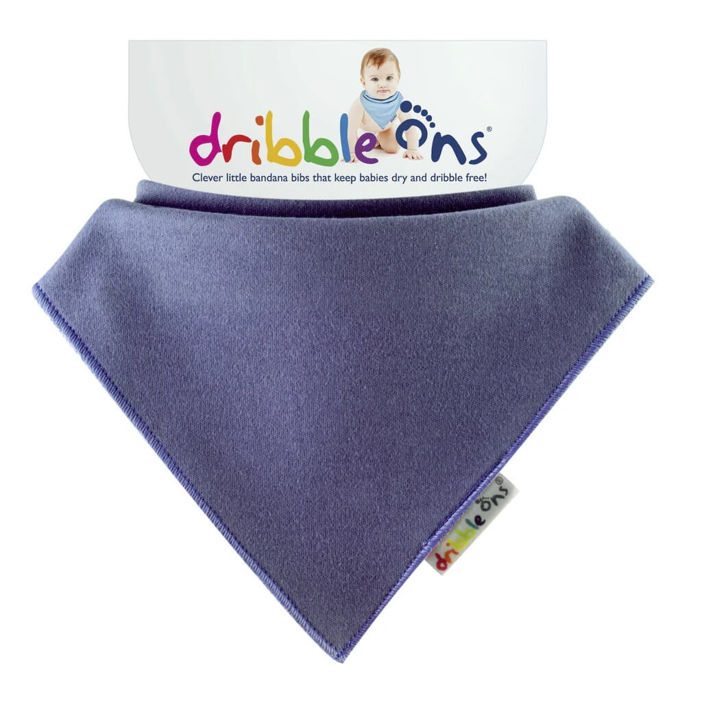 The Dribble Ons Bib is a stylish, absorbent accessory for babies. Its bandana style and adjustable snaps keep your teething baby dry and comfortable while adding a fashionable touch.