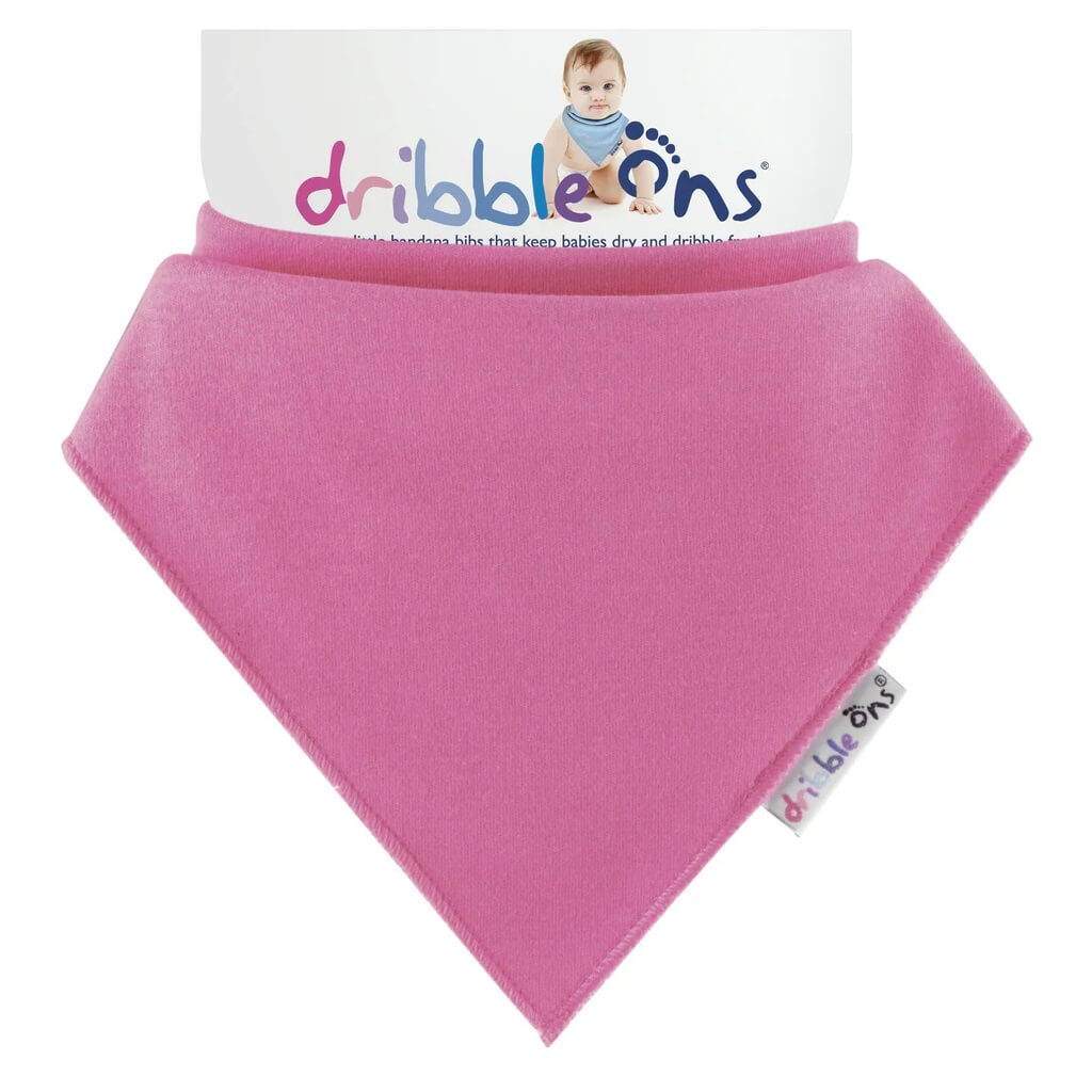 The Dribble Ons Bib is a stylish, absorbent accessory for babies. Its bandana style and adjustable snaps keep your teething baby dry and comfortable while adding a fashionable touch.
