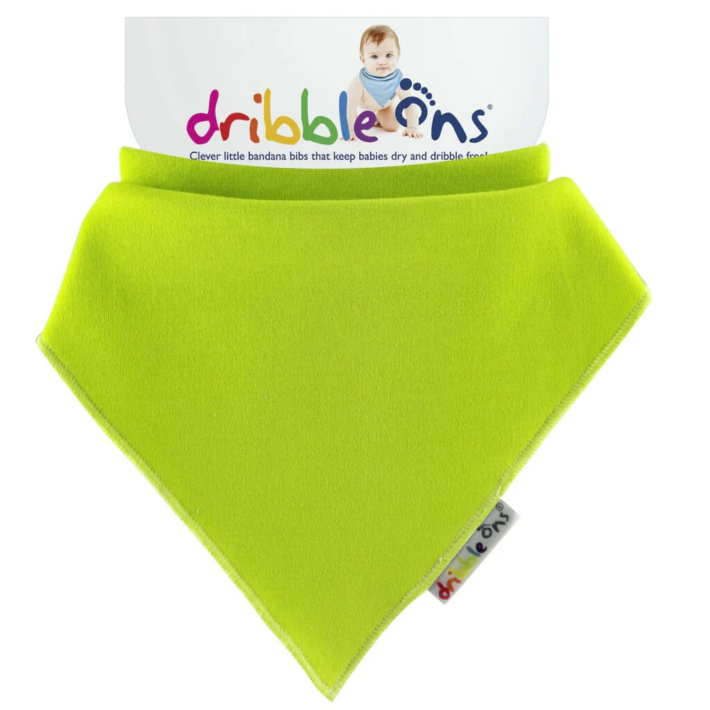 The Dribble Ons Bib is a stylish, absorbent accessory for babies. Its bandana style and adjustable snaps keep your teething baby dry and comfortable while adding a fashionable touch.