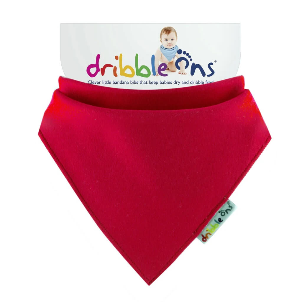 The Dribble Ons Bib is a stylish, absorbent accessory for babies. Its bandana style and adjustable snaps keep your teething baby dry and comfortable while adding a fashionable touch.