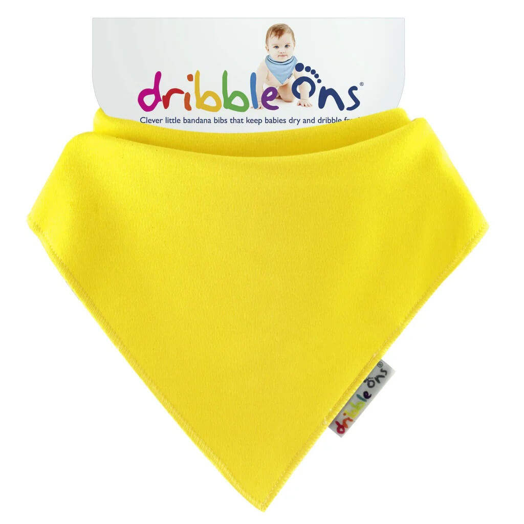 The Dribble Ons Bib is a stylish, absorbent accessory for babies. Its bandana style and adjustable snaps keep your teething baby dry and comfortable while adding a fashionable touch.