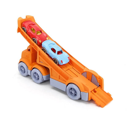 Green Toys Racing Truck with 2 Race Cars