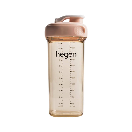 Hegen PCTO™ Drinking Bottle PPSU, 330ml/11oz is the world’s first drinking bottle with a unique one hand close. Useful for parents with their hands full, no screw threads, just Press-to-Close and Twist-to-Open!