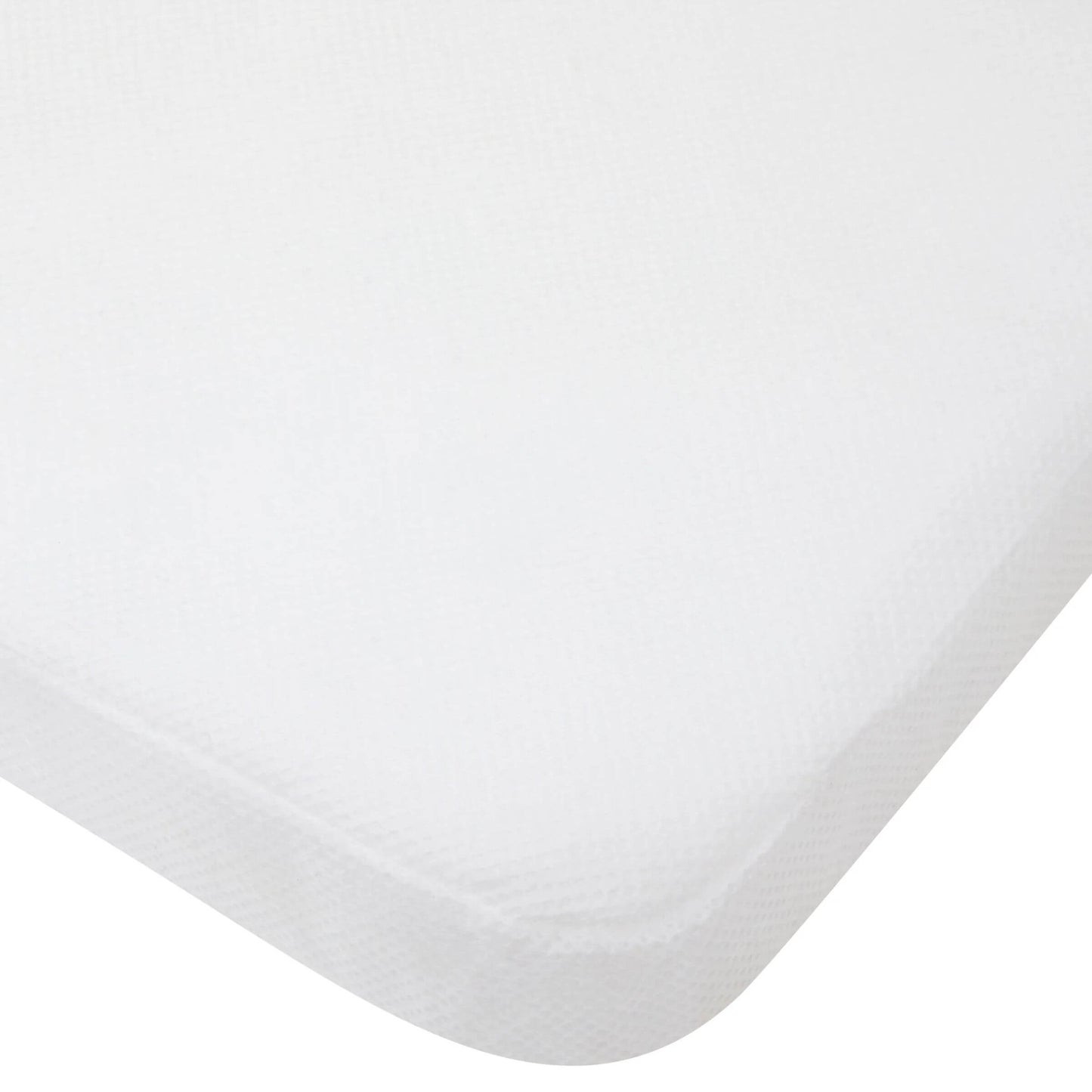 Close-up of Shnuggle Air Lite Bedside Crib mattress, highlighting soft, breathable fabric for optimal comfort and airflow.