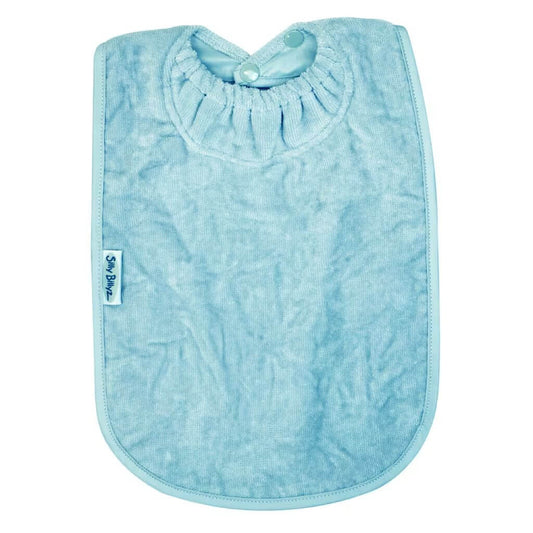 Maitai Bay Silly Billyz Towel XL Bib provides extra-large coverage with a soft, absorbent front and waterproof backing to keep messes under control.