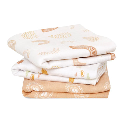 Aden and anais baby muslin squares are both breathable and absorbent, and the perfect selection for a luxurious baby security blanket that always makes a statement. Consciously crafted from 100% cotton muslin fabric, muslin cloths that offers you an array of multi-purpose functionality.