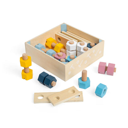 Bigjigs Simply Scandi Crate of Nuts & Bolts