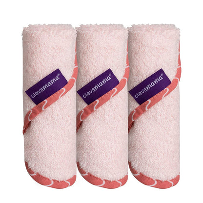 Clevamama Bamboo Baby Washcloth - 3pk (Pink)