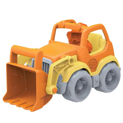 Scoop it! Mix it! Dump it! The Green Toys Scooper, made from 100% recycled plastic, is chunky, sturdy, and durable. The Scooper features a movable front loader for fill-and-spill fun.