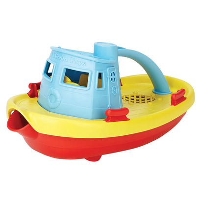 This colourful Tug Boat floats great, and has a wide spout to scoop and pour water.