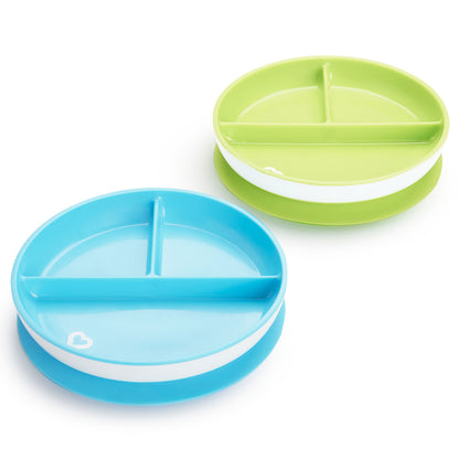 Munchkin Stay Put Suction Plate - 2pk (Blue/Green)