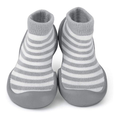 Step Ons Rubber Sole Sock Baby Shoes: for Crawling Cruising and Walking!