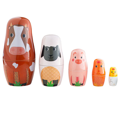 Tidlo Farm Animals Russian Dolls