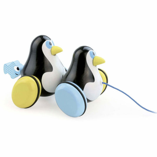 The adorable Vilac Penguins Pull Toy will entertain the little ones with it’s delightful charm and character. With it’s bright, beautiful colours it’s an eye-catching display piece as well as a fabulous toy! These little pals encourage mobility and endless fun!